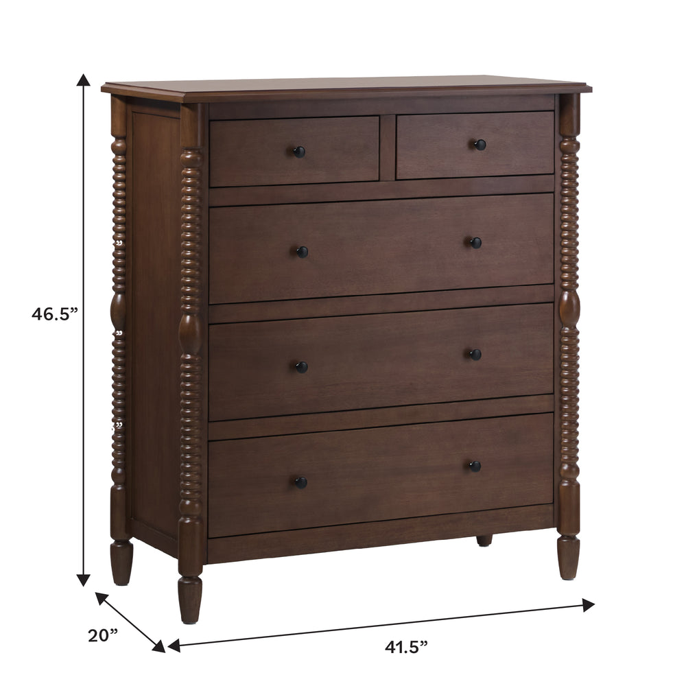 Traditional Vivienne 5-Drawer Solid Wood Dresser