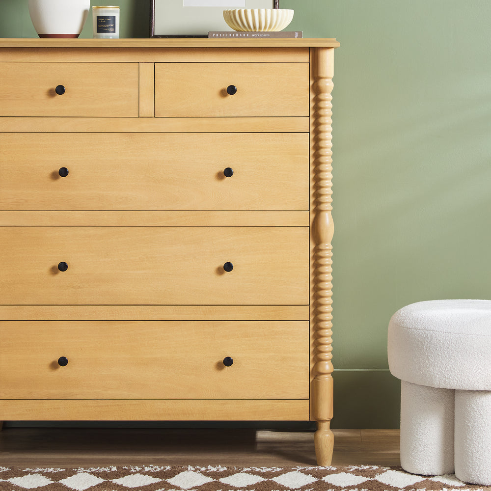 Traditional Vivienne 5-Drawer Easy Assembly Solid Wood Dresser Walker Edison Traditional Vivienne 5-Drawer Easy Assembly Solid Wood Dresser Walker Edison