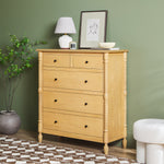 Traditional Vivienne 5-Drawer Easy Assembly Solid Wood Dresser Thumbnail