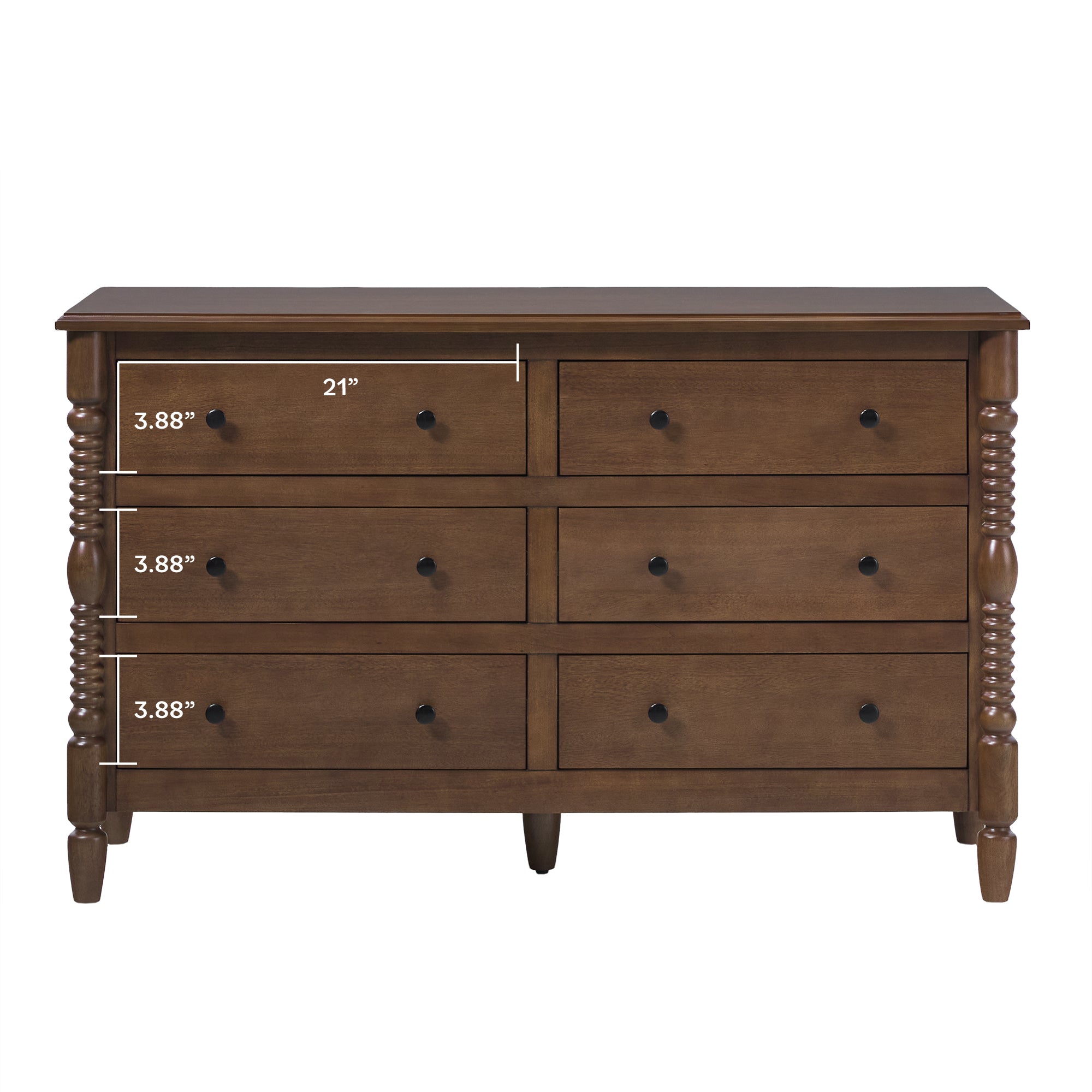 Vivienne 6-Drawer Solid Wood Dresser | Walker Edison