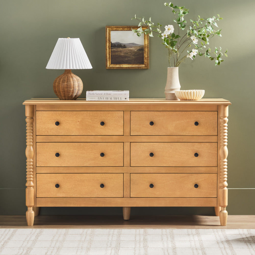 Traditional Vivienne 6-Drawer Easy Assembly Solid Wood Dresser Walker Edison Traditional Vivienne 6-Drawer Easy Assembly Solid Wood Dresser Walker Edison