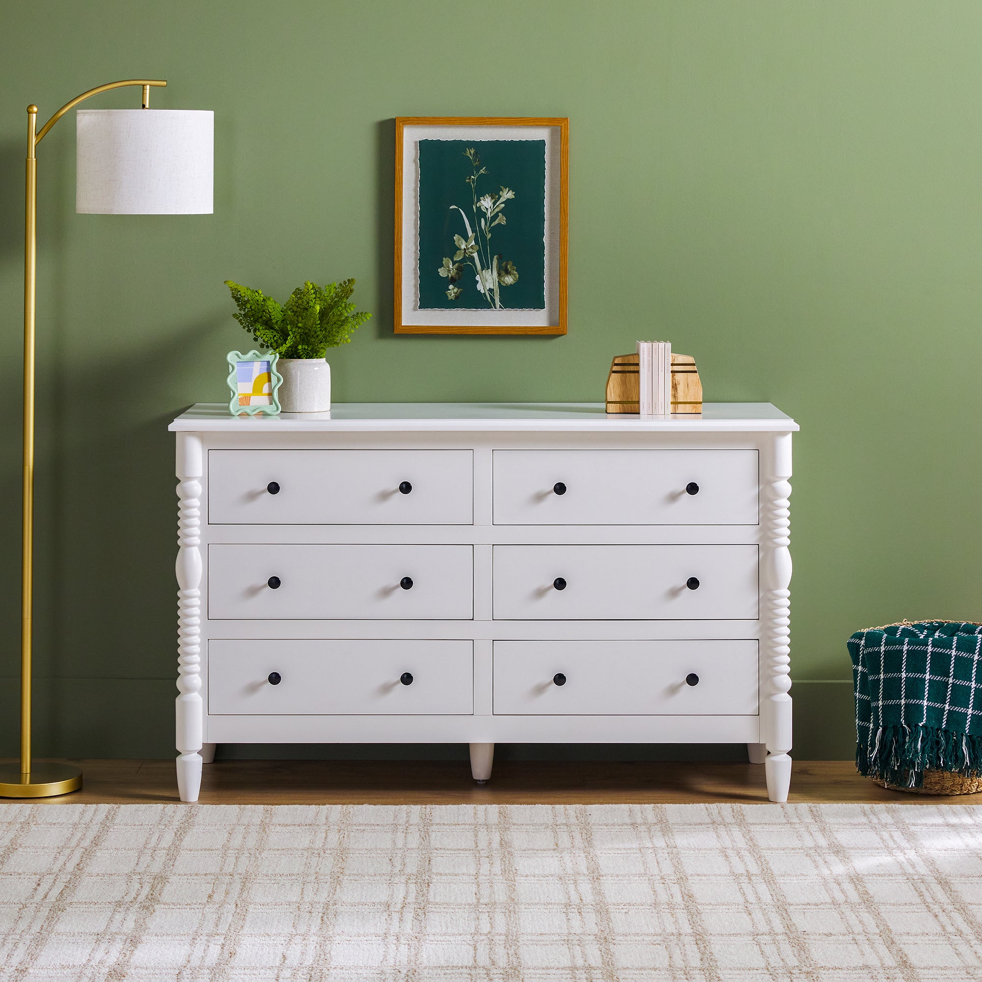 英国アンティークAVALONアバロン製6杯ドロワー/チェスト/タンス92-154 Vivienne 6-Drawer Solid Wood Dresser | Walker Edison