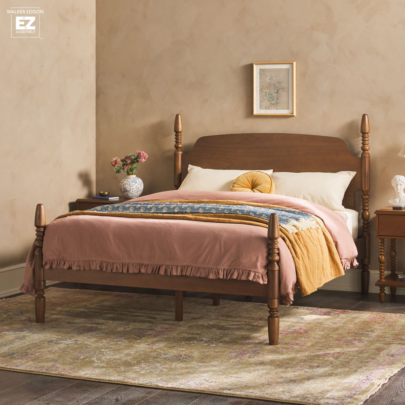 Traditional Vivienne Easy Assembly Solid Wood Bed