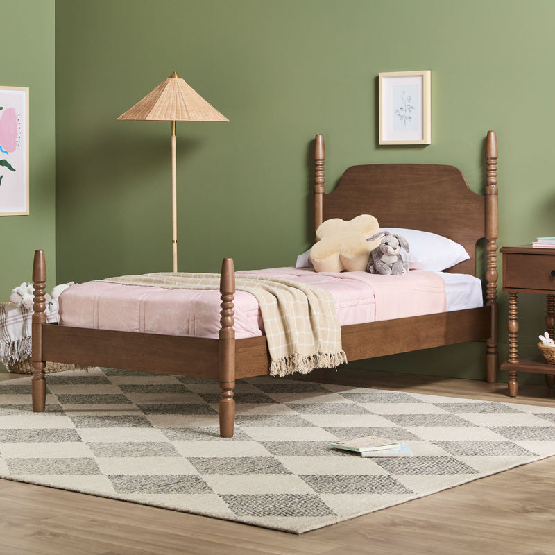 Traditional Vivienne Easy Assembly Solid Wood Bed