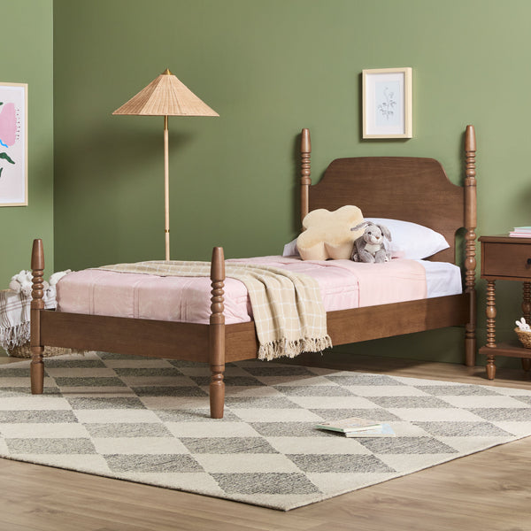 トップス Bedwin Traditional Vivienne Easy Assembly Solid Wood Twin Bedframe