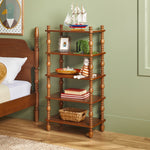 Traditional Vivienne Easy Assembly Solid Wood Short Bookshelf Thumbnail