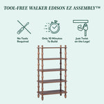 Traditional Vivienne Easy Assembly Solid Wood Short Bookshelf Thumbnail