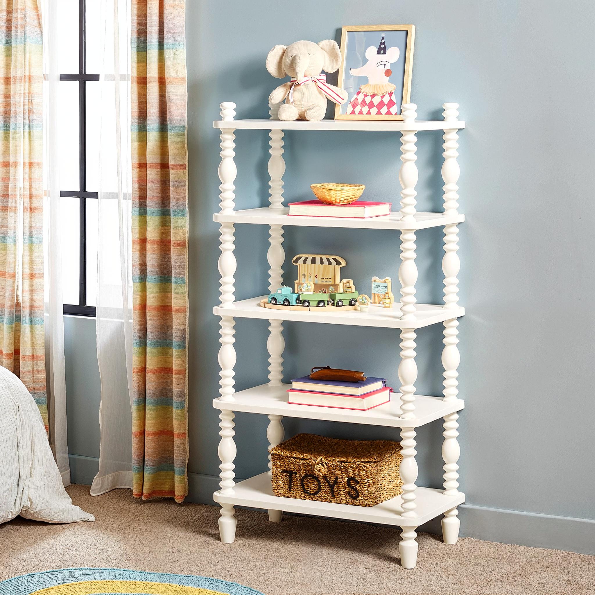 Traditional Vivienne Easy Assembly Solid Wood Short Bookshelf