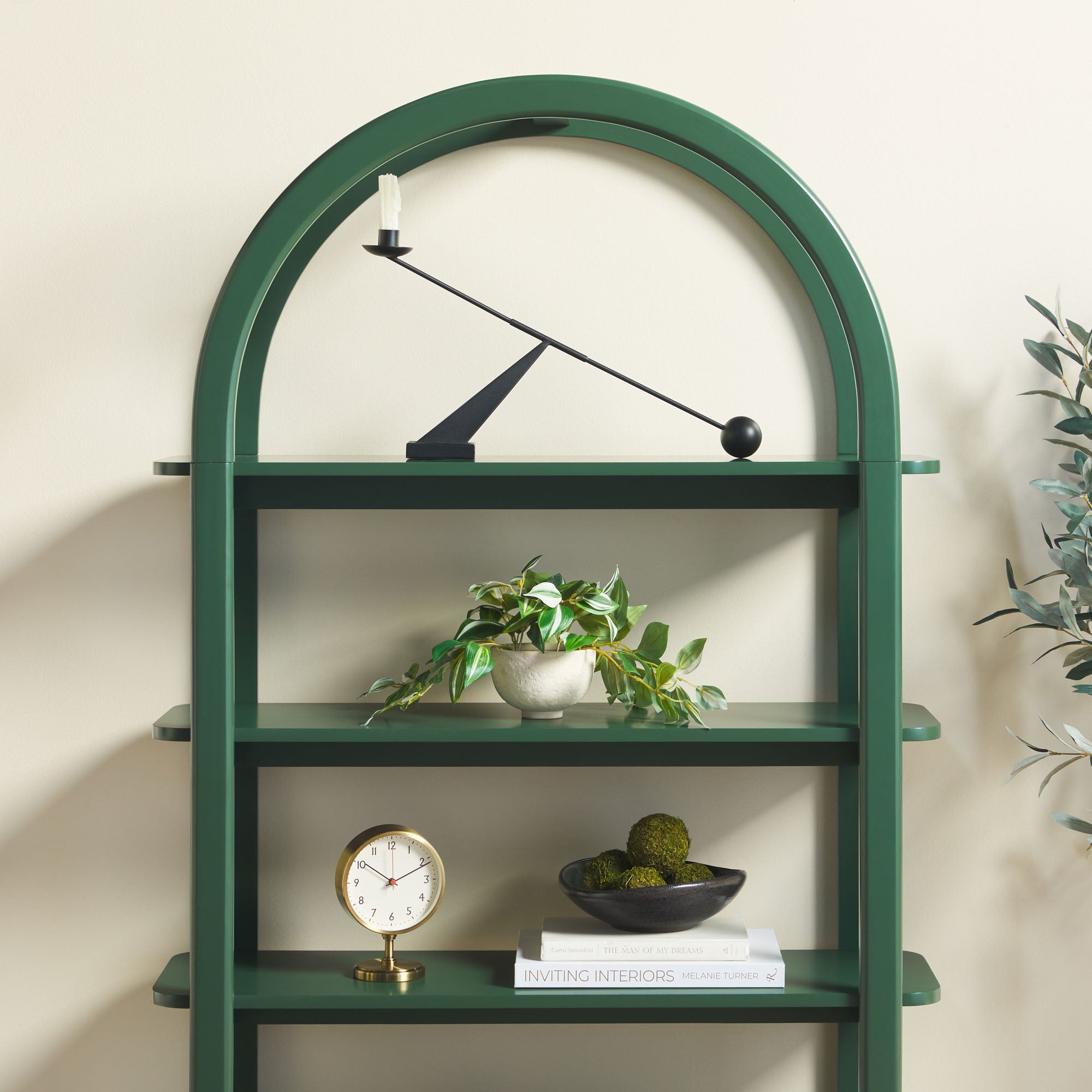 Zoey Modern Arched Wood Storage Bookcase – Walker Edison