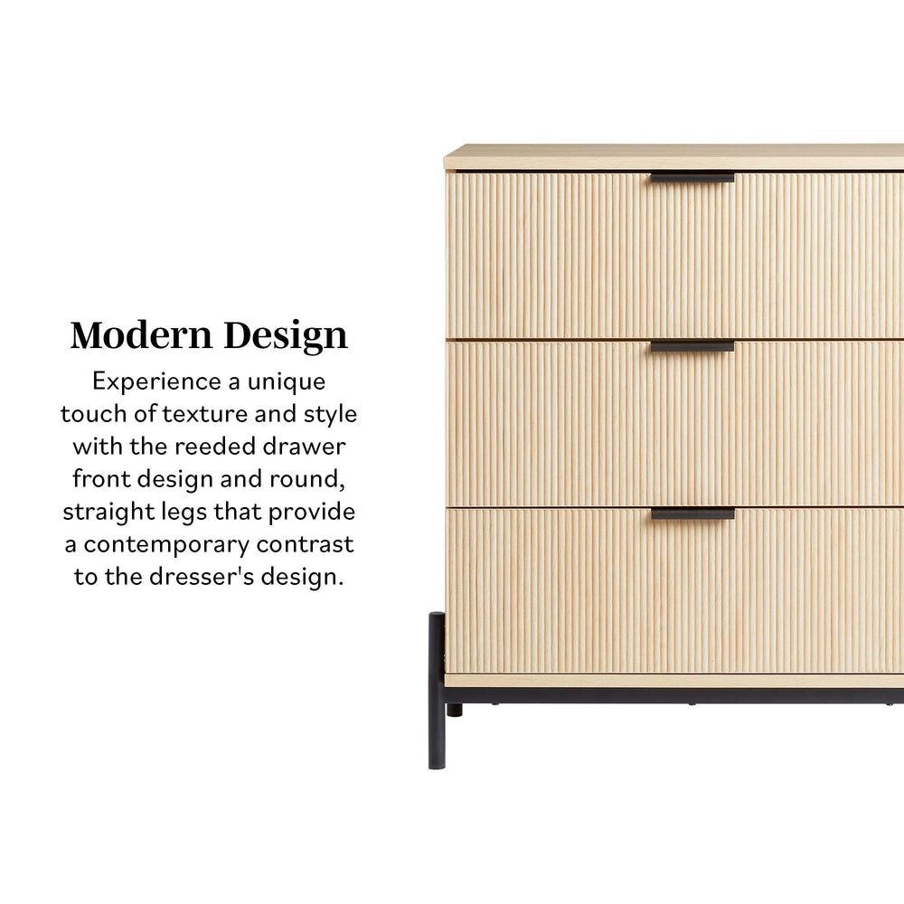 paris modern scandinavian reeded dresser reviews Paris Scandinavian 3 Drawer Reeded Chest Mocha