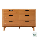 Sloane 6 Drawer Solid Wood Dresser with Cut-Out Handles Thumbnail