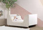 Walker Edison | Bodhi Upholstered Toddler Bed in Almond Thumbnail