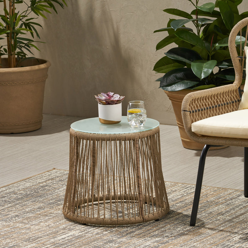 Walker Edison | Boho Outdoor Accent Side Table