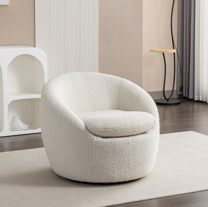 Walker Edison | Boucle Swivel Chair