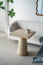 Walker Edison | Cream Square Side Table Thumbnail