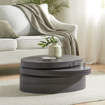 Walker Edison | MODERNESQUE ROTATING COFFEE TABLE-Matte Black Thumbnail