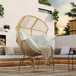 Walker Edison | Palos Outdoor Wicker Glider Chair Thumbnail