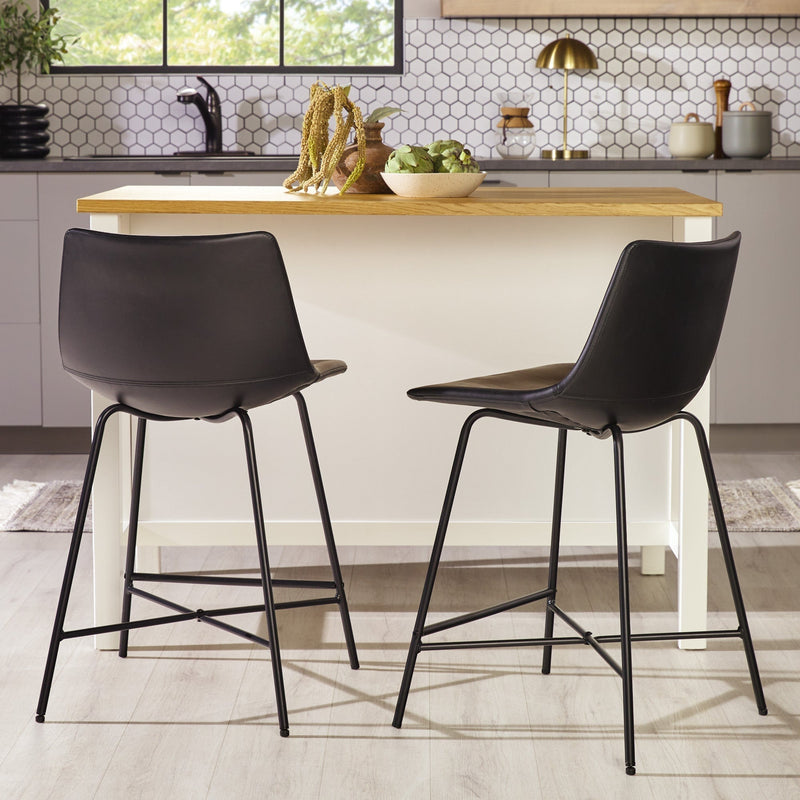 Xuma Modern Upholstered Seating Collection (Dining Chair or Counter Stool), Set of 2 Dining / Kitchen Walker Edison 