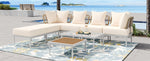 Walker Edison | Outdoor 8-Piece Sectional Sofa Set Thumbnail