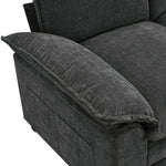 Walker Edison | Chenille Pillow Top Cloud L-shape Sectional Sofa with Chaise Lounge Thumbnail