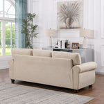 Walker Edison | Chenille Country Rustic 3 Seater Sofa Thumbnail