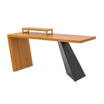 Walker Edison | Modern Wooden 63" Writing Desk with Monitor Stand Thumbnail