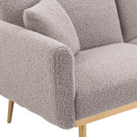 Walker Edison | Velvet Convertible Loveseat Sofa Thumbnail