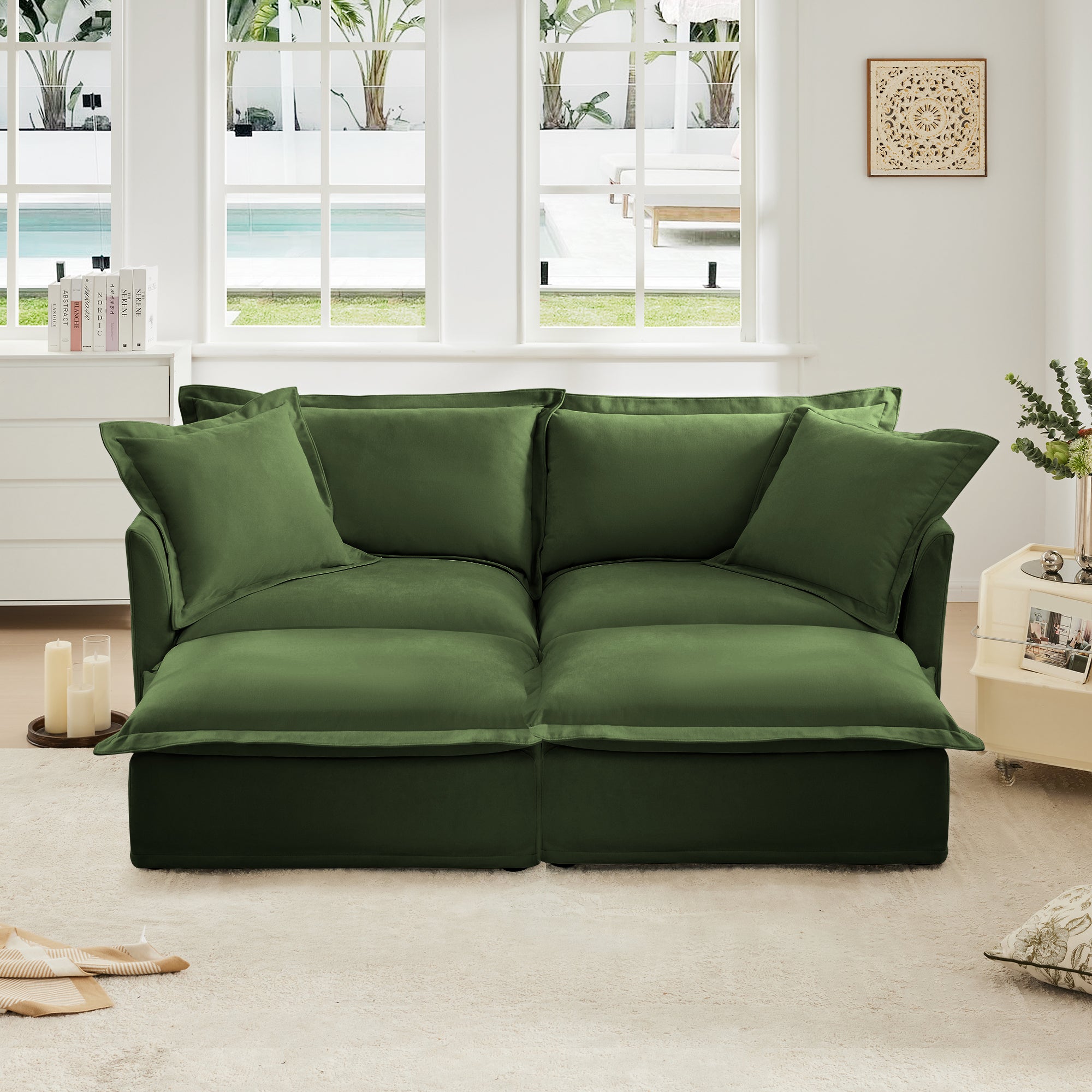 Walker Edison Loveseat Sofa - Thumbnail 3