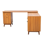 Walker Edison | Modern L-shaped 66" Desk with Storage Thumbnail