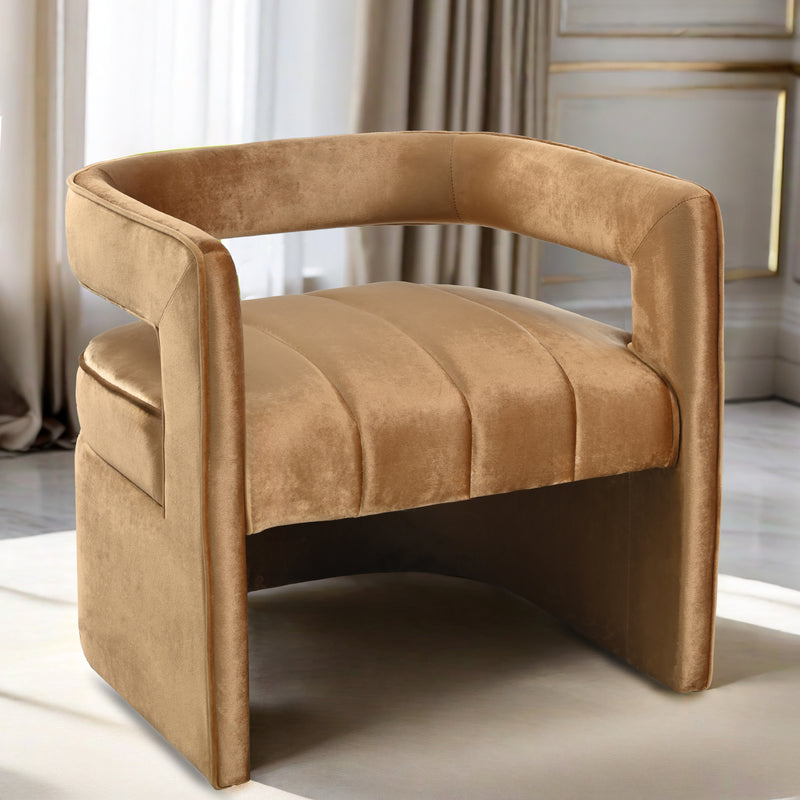 Walker Edison | Modern Luxury Curved Velvet Accent Chair