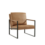 Walker Edison | Faux Leather Lounge Accent Chair Thumbnail