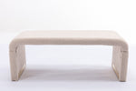 Walker Edison | Boucle Ottoman Footstool Bench Thumbnail