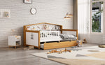 Walker Edison | Twin Size House Shape Daybed with Trundle and Bookcase Headboard Thumbnail