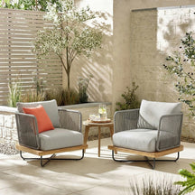 Lucca Outdoor Acacia Wood Chair Set Of 2