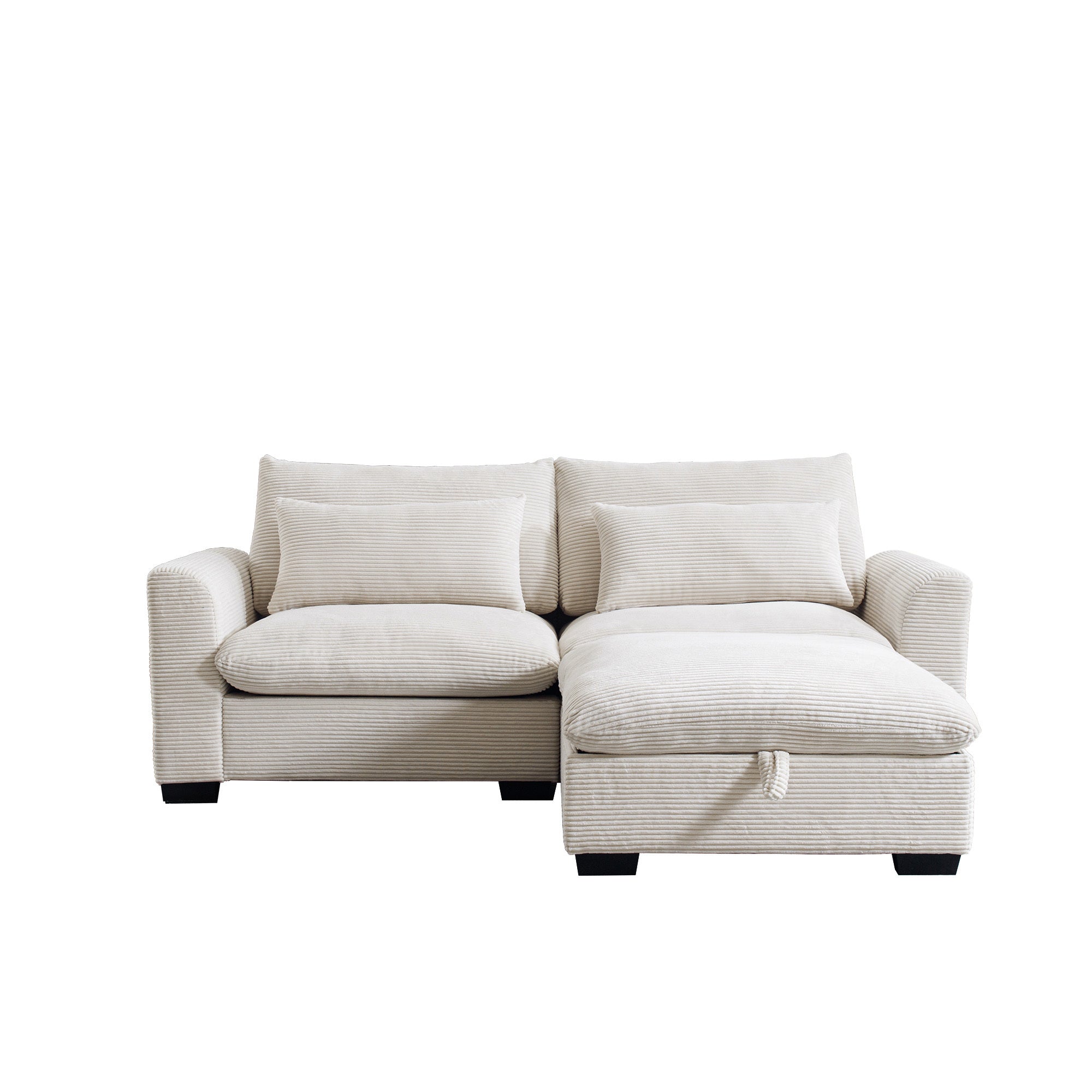 Walker Edison Corduroy Cloud Loveseat - Thumbnail 3