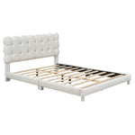 Walker Edison | Modern Full Size Upholstered Platform Bed Thumbnail