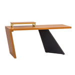 Walker Edison | Modern Wooden 63" Writing Desk with Monitor Stand Thumbnail