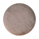 Walker Edison | Mocha Faux Fur Round Ball Footstool Thumbnail