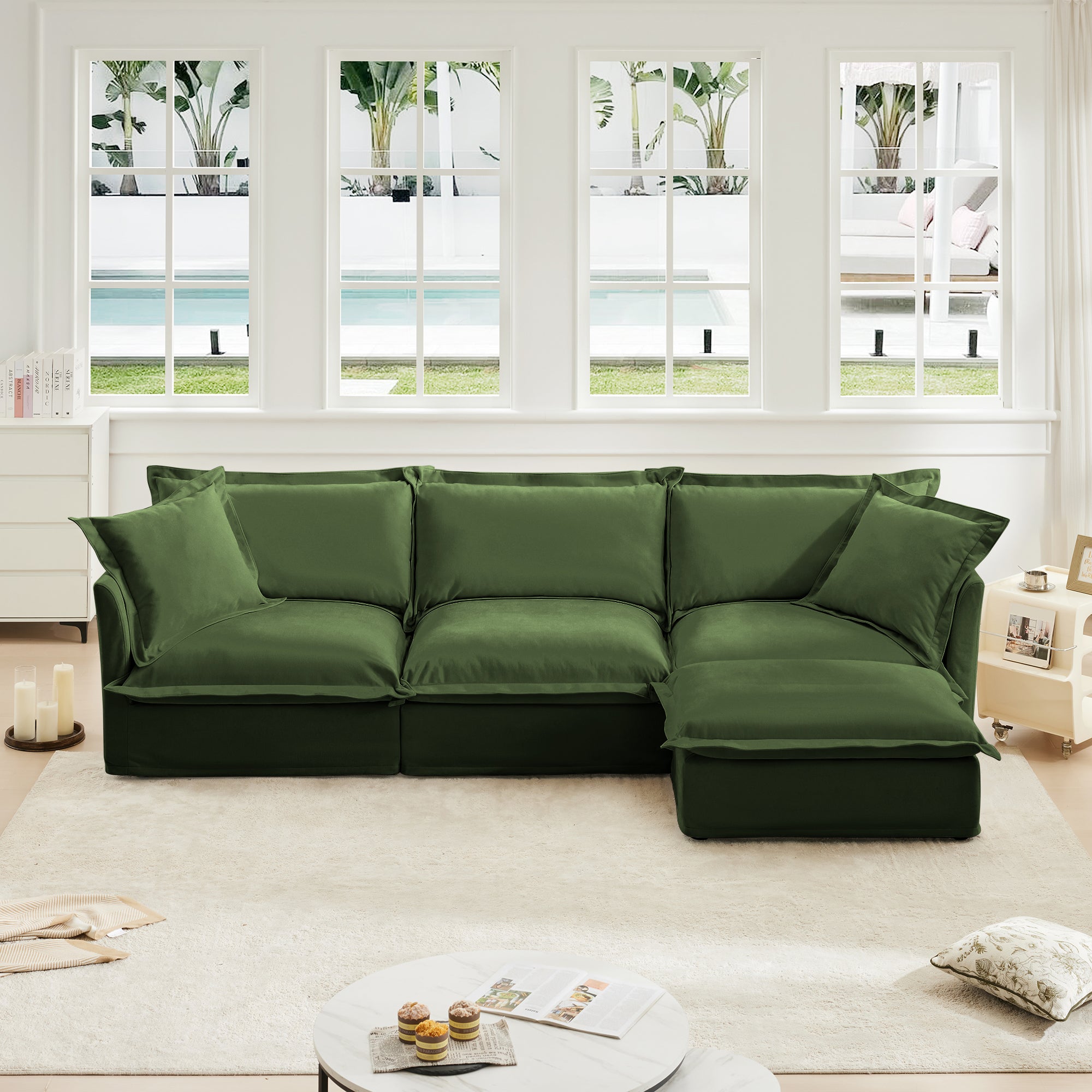 Walker Edison Sectional Sofa - Thumbnail 4