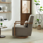 Walker Edison | Swivel Modern Upholstered Accent Chair Thumbnail