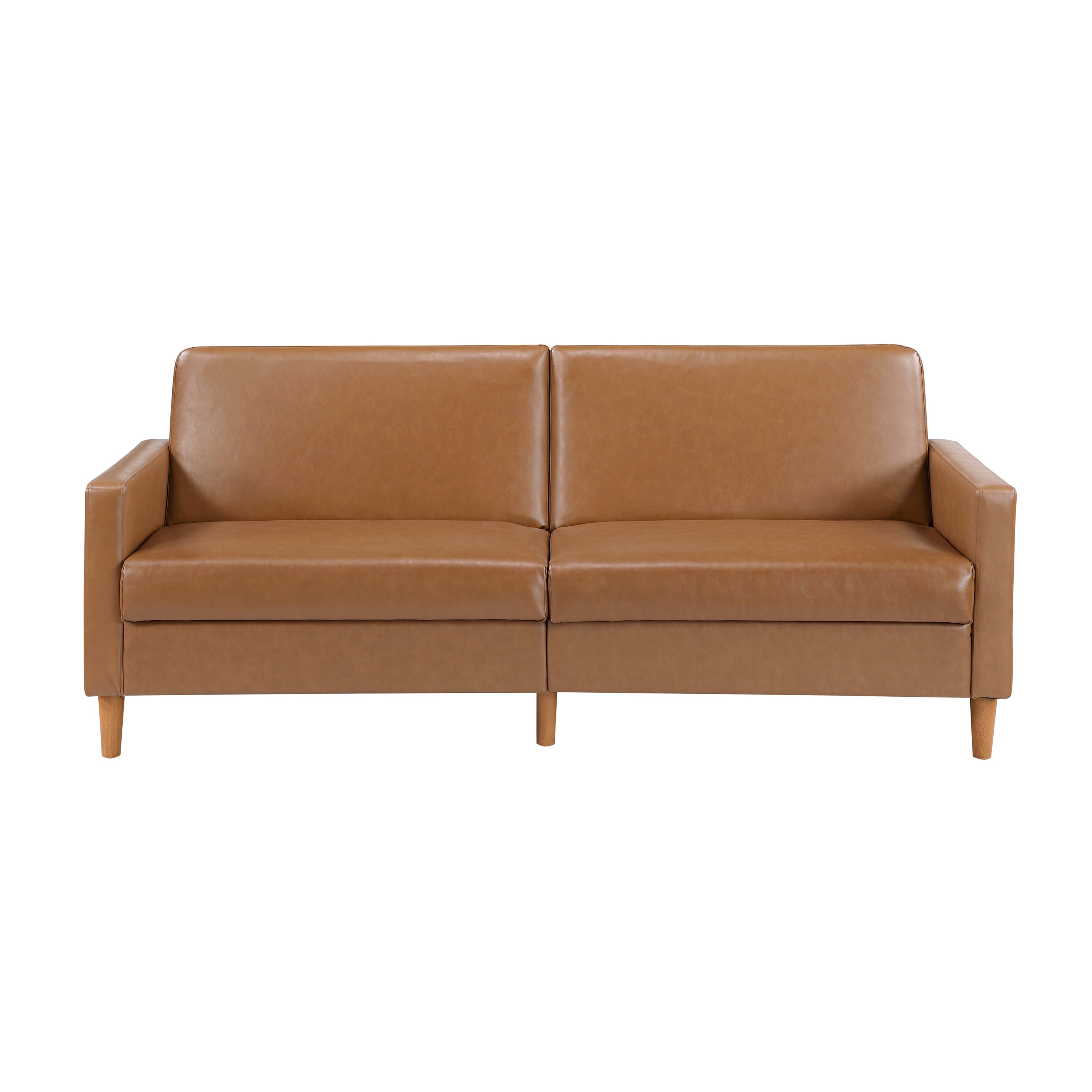 Faux Leather Convertible Sleeper Sofa | Walker Edison