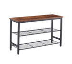 Walker Edison | Modern Entryway Metal Shoe Rack Organization Bench Thumbnail