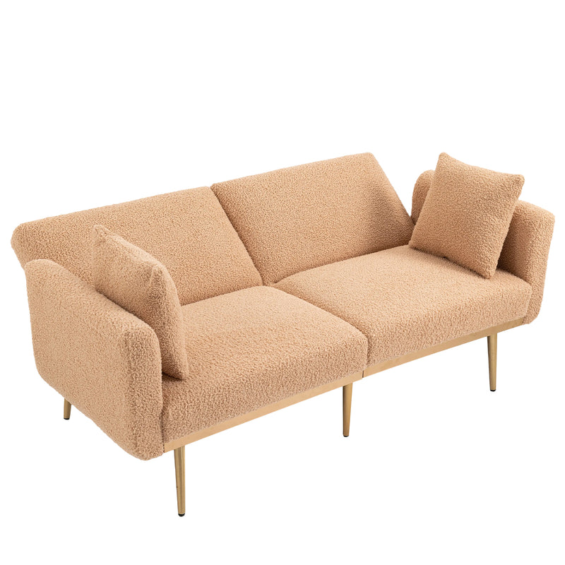 Walker Edison | Minimalist Loveseat Convertible Sofa Bed