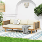 Walker Edison | Outdoor Teak Wood Daybed Sofa Thumbnail