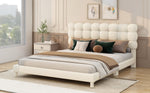 Walker Edison | Modern Full Size Upholstered Platform Bed Thumbnail