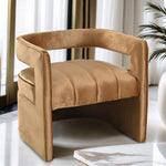 Walker Edison | Modern Luxury Curved Velvet Accent Chair Thumbnail