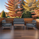 Walker Edison | 4 Piece Outdoor Sofa Chat Set Thumbnail