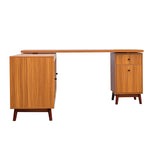 Walker Edison | Modern L-shaped 66" Desk with Storage Thumbnail