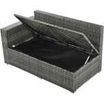 Walker Edison | Outdoor 6-Piece Wicker Storage Sofa Set Thumbnail