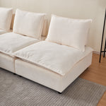 Walker Edison | Modern Modular Cloud Armless Sectional Sofa Couch Thumbnail